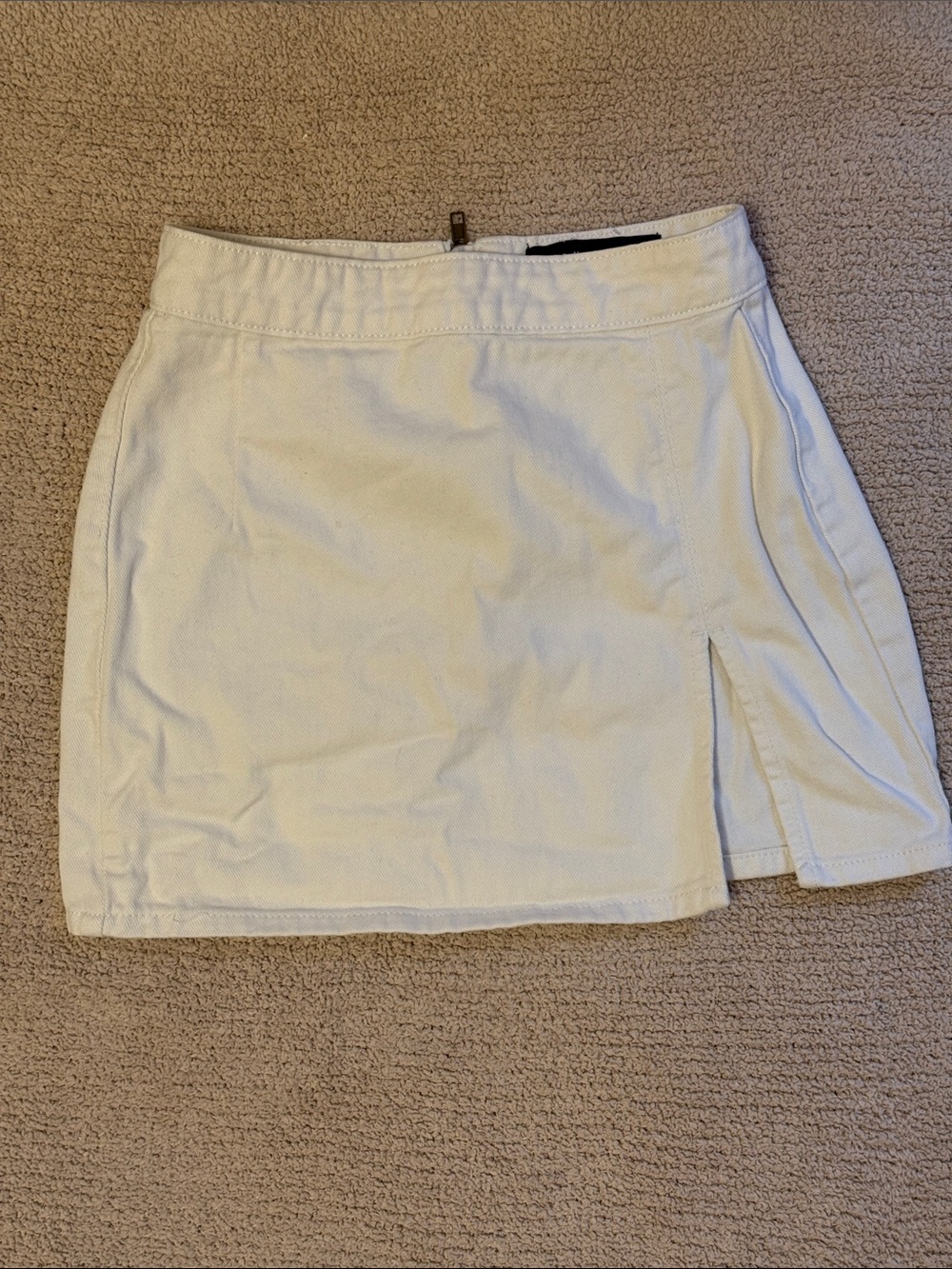 Princess Polly White Women's Skirt with Front Slit